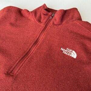 The North Face Burgundy Quarter-Zip Fleece
